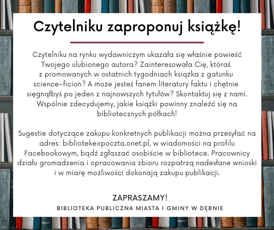 Akcja, Czytelniku zaproponuj książkę