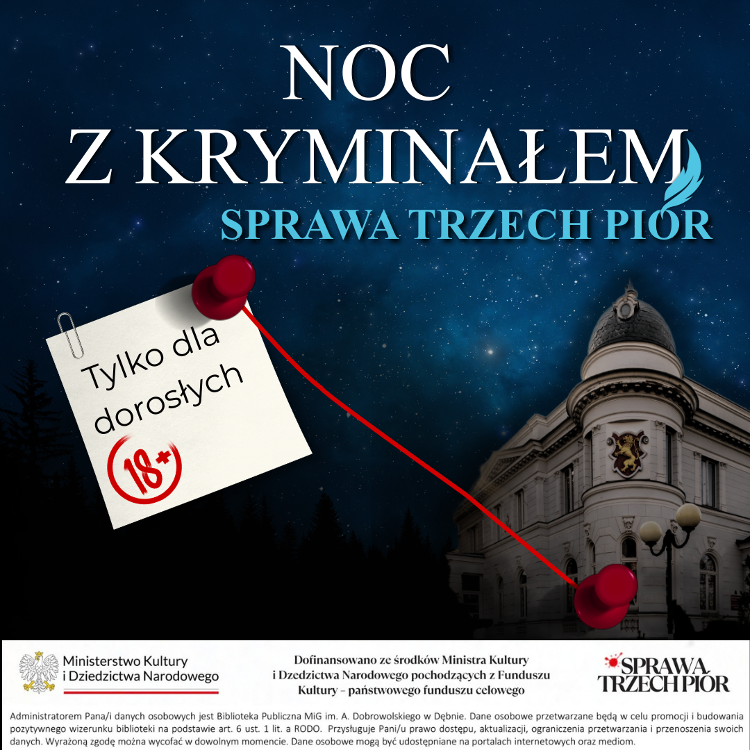 Zdjęcie: „Noc z kryminałem” – gra terenowa „Sprawa Trzech Piór”