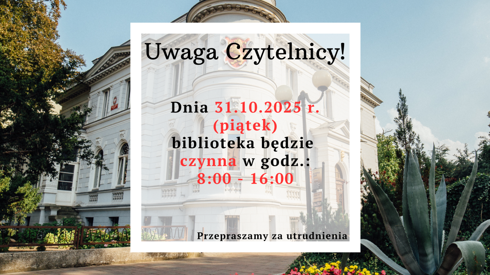 Zdjęcie: Uwaga Czytelnicy!