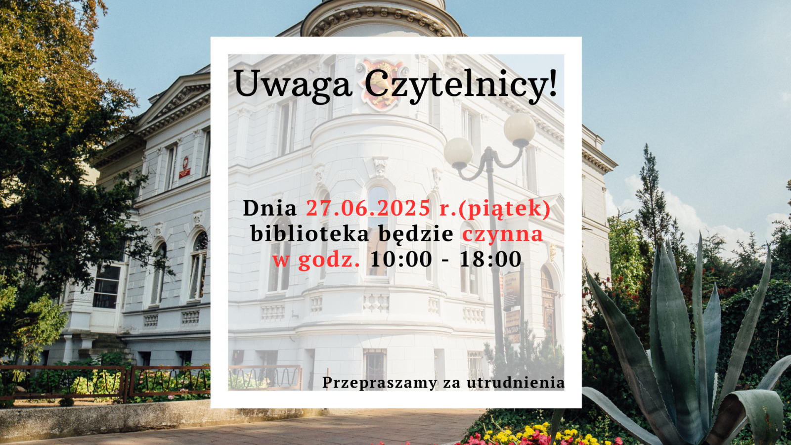 Zdjęcie: Uwaga czytelnicy!
