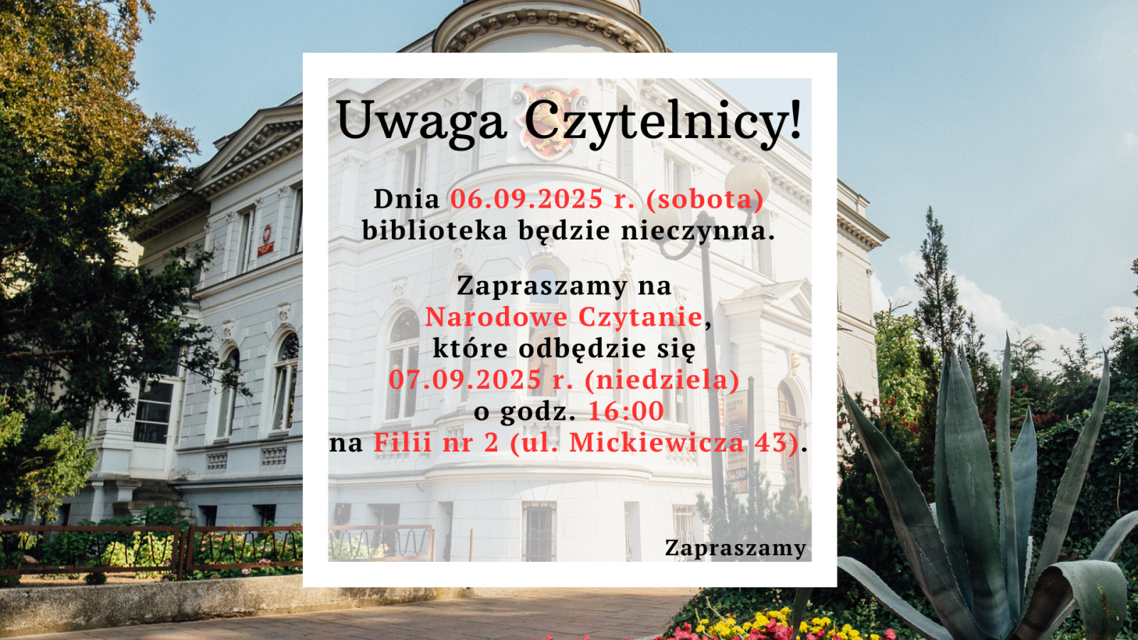 Zdjęcie: Uwaga Czytelnicy !