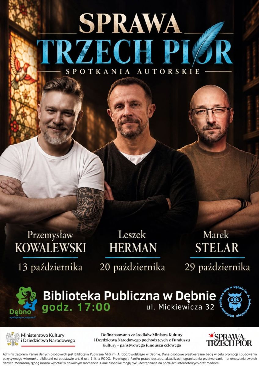 Zdjęcie: Sprawa trzech piór - Trzy spotkania autorskie