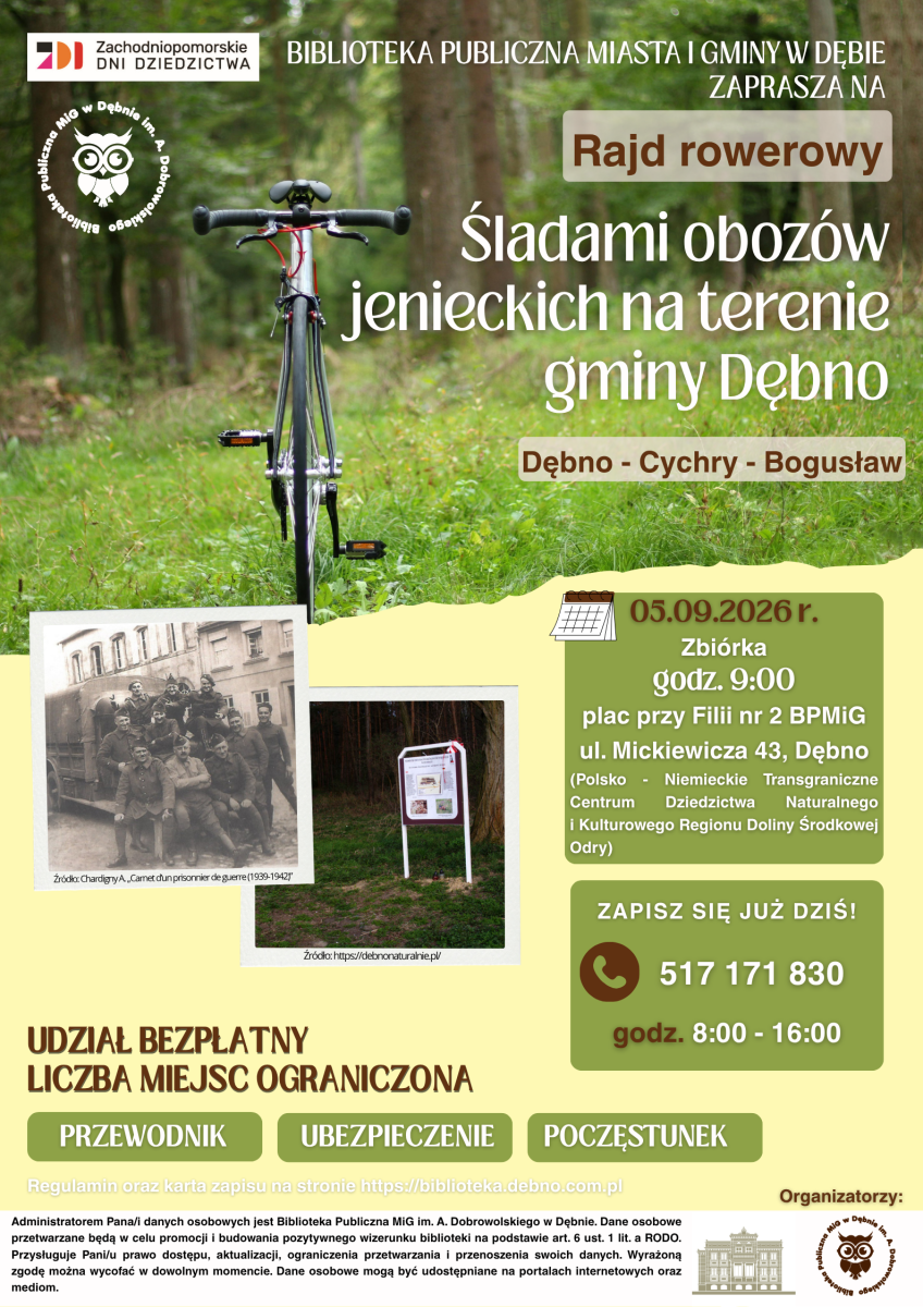 Zdjęcie: Rajd rowerowy „Śladami obozów jenieckich na terenie gminy Dębno”