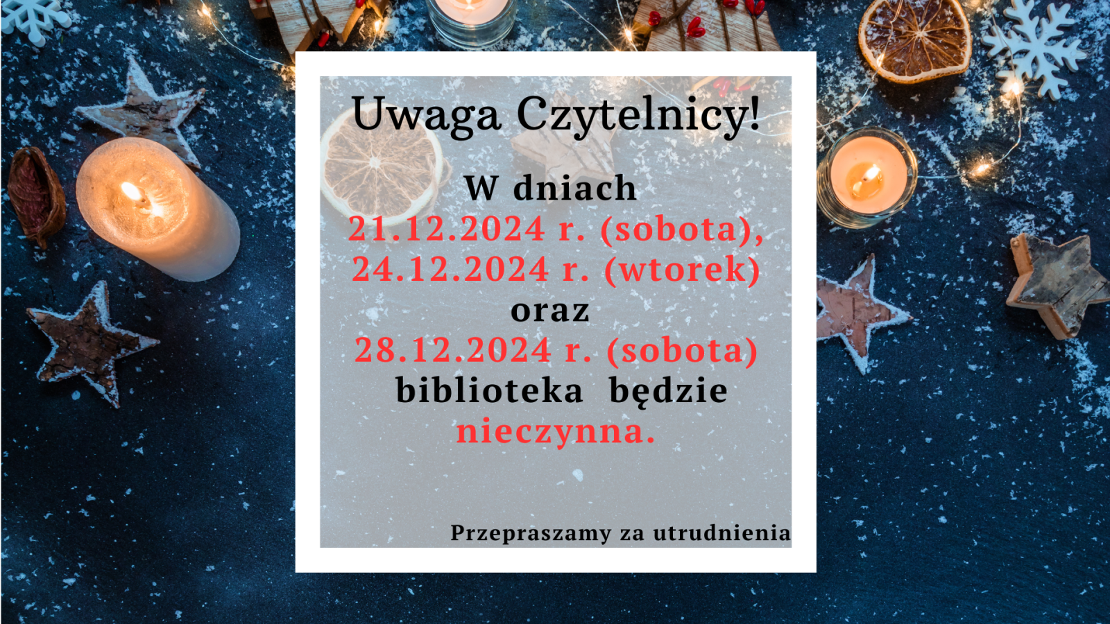 Zdjęcie: Uwaga Czytelnicy!